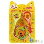 Бубен и маракасы ТРИ КОТА на блистере ИГРАЕМ ВМЕСТЕ в кор.48шт | фото №0