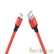 USB дата-кабель Hoco X14 Times speed MicroUSB (2.0 м) Red | фото №0