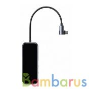 Переходник Baseus UCN3277 с одинарным коннектором USB-C (USB-C PD 60 Вт, 3 USB-A 3.0, HDMI 4K 30 Гц) | фото №0