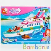 Конструктор пласт. яхта с фигурками и аксесс., 328дет. в русс. кор. 38*28*6,5см в кор.16шт | фото №0