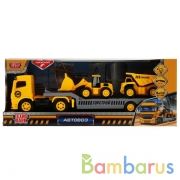 Машина свет+звук "тягач автовоз" стройка, 34,5см, пластик, инерц. в кор. ТМ Технопарк в кор.2*18шт | фото №0