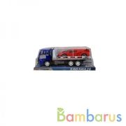 Трейлер инерц. с машинкой, цвет в ассорт. 9102 в пласт. в кор.2*24шт | фото №0