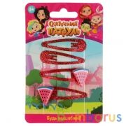 Аксессуары д/девочек СКАЗОЧНЫЙ ПАТРУЛЬ 4 заколки на карт. в пак. МИЛАЯ ЛЕДИ уп-12шт в кор.100уп | фото №0