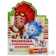 "УМКА". ФИКСИКИ (РАЗВИВАЮЩАЯ РАСКРАСКА С ВЫРУБКОЙ В ВИДЕ ПЕРСОНАЖА И МНОГОРАЗ. НАКЛЕЙКАМИ)в кор.50шт | фото №0