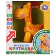 Развивающая крутилка жираф, желтый цвет в русс. кор. Умка в кор.2*90шт | фото №0