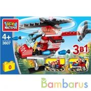 Конструктор ПОЖАРНЫЙ ВЕРТОЛЕТ 3в1, 57 дет. Город мастеров в кор.2*40шт | фото №0