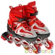 Ролики NEXT раздв., PVC, алюм. рама,переднее колесо со светом р. 34-37 в сумке в кор.6пар | фото №0