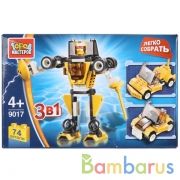 КОНСТРУКТОР "ГОРОД МАСТЕРОВ"  РОБОТ 3в1, 74дет. в русс. кор. в кор.80шт | фото №0