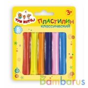 Набор пластилина Три Кота 6 цв., блистер, три кота MultiArt в кор.4*36шт | фото №0
