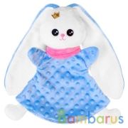 ИГРУШКА "МЯКИШИ" КУКЛА НА РУКУ ЗАЙКА (ГОЛУБОЙ) в кор.12шт | фото №0