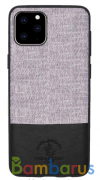 Чехол S&B для iPhone 11 Pro Ткань+кожа (Серый) | фото №0