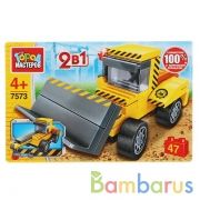 Конструктор "Город мастеров" стройка: бульдозер 2в1, 47дет. в русс. кор. в кор.2*40шт | фото №0