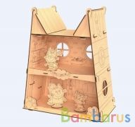 КОНСТРУКТОР ТЕРЕМОК ДОМИК ДЛЯ КОТЯТ в кор.10шт | фото №0