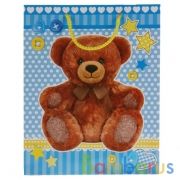 Пакет подарочный глянцевый мишка, 26х32х14см в пак. "Играем вместе" уп-12шт в кор.6уп | фото №0