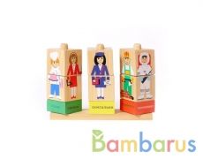 КУБИКИ НА ПАЛОЧКЕ "ПРОФЕССИИ" 7 ДЕТ. в кор.33шт | фото №0