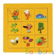 Игрушка дер. "Буратино" "Три кота", рамка-вкладыши Ассоциации, 15х15 см, термопленка в кор.300шт | фото №0