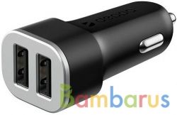 Автомобильное зарядное устройство Deppa 2USB 4.8 А (Черный) | фото №0