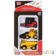 НАБОР ИЗ 3-Х МАШИН "ТЕХНОПАРК" МЕТАЛЛ. СТРОЙТЕХНИКА 1:72, В АССОРТ. В РУСС. КОР. в кор.2*24наб | фото №0