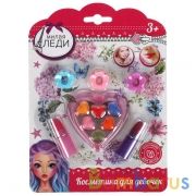 Косметика ДЛЯ ДЕВОЧЕК помады, блески для губ, заколки, блистер МИЛАЯ ЛЕДИ в кор.2*216шт | фото №0