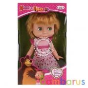 КУКЛА ТМ Карапуз. Маша и Медведь. 25см, 8 фраз, 12 песен, 1стих. День рожденье в кор. в кор.18шт | фото №0