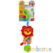 Текстильная игрушка погремушка лев на блистере Умка в кор.300шт | фото №0