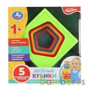 Развивающая пирамидка из кубиков в русс. кор. ТМ Умка в кор.2*36шт | фото №0