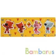 Игрушка деревянная Ми-ми-мишки вкладыш  30*10 см Буратино в кор.200шт | фото №0