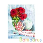 МОЗАИКА ИЗ ПАЙЕТОК НА ХОЛСТЕ "ГЕРБЕРЫ" в кор.7шт | фото №0