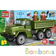 ЗИЛ, ЗИС конструктор ЗИЛ-130 БОРТОВОЙ с солдатами, 115 дет. Город мастеров в кор.2*18шт | фото №0