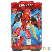 Конструктор "город мастеров" самурай в банке, 75дет. Город мастеров в кор.2*48шт. | фото №0