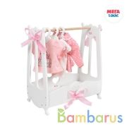 Вешалка для кукольной одежды (шкаф цвет белый) коллекции Diamond Princess  в кор.6шт | фото №0