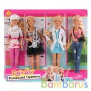 Набор из 4-х кукол, гнущиеся, с аксесс. на блистере в кор.2*12наб | фото №0