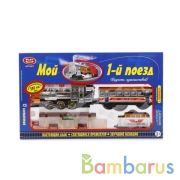 Железная дорога на бат. с дымом, свет+звук, 282см 0617 в русс. кор. 50*30*7см в кор.12шт | фото №0