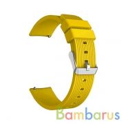Сменный браслет 20мм (Amazfit GTR 42mm, Bip, Haylou LS01, LS02) ребристый (Желтый) | фото №0