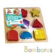 Игрушка деревянная вкладыш логика 15*15 см Буратино в кор.300шт | фото №0