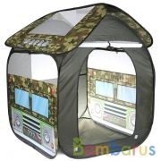 Палатка детская игровая ВОЕННАЯ 83х80х105см, в сумке Играем вместе в кор.24шт | фото №0