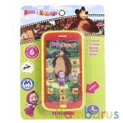 СЕНСОРНЫЙ ТЕЛЕФОН "УМКА" "МАША И МЕДВЕДЬ" НА БАТ. СВЕТ+ЗВУК, РУССИФИЦ. НА БЛИСТЕРЕ в кор.2*72шт | фото №0