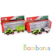 Модель "Технопарк" металл. инерц. ТРАКТОР С ПРИЦЕПОМ 22,5см, подв. эл, в ассорт. в кор. в кор.2*36шт | фото №0