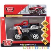 МАШИНА "ТЕХНОПАРК" МЕТАЛЛ. ИНЕРЦ. 11СМ, СВЕТ+ЗВУК, БОЛЬШИЕ КОЛЕСА В РУСС. КОР. в кор.2*24шт | фото №0