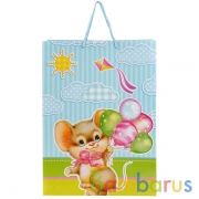 Играем Вместе. Мышка. Пакет подарочный 33х46х20см, в пак. уп-12шт в кор.6уп | фото №0