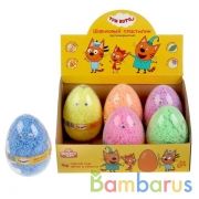 Шарик.крупнозерн. незаст. пластил. MultiArt Три Кота 16гр/бол.яйцо 14*9,5, уп-6шт в кор.8уп | фото №0