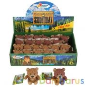 Игрушка пластизоль тянучка Играем вместе медведь 7,6см 2асс. в дисплее уп-24шт в кор.10уп | фото №0