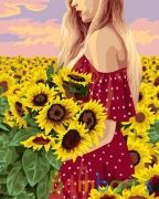 РИСОВАНИЕ ПО НОМЕРАМ НА ХОЛСТЕ, СОЛНЕЧНЫЕ ДАРЫ, РАЗМЕР 40*50 в кор.22шт | фото №0