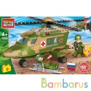 Конструктор ВЕРТОЛЕТ медицинской СЛУЖБЫ, 126 дет. Город мастеров в кор.36шт | фото №0