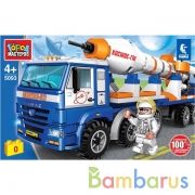 KAMAZ конструктор камаз: ПЕРЕВОЗЧИК с ракетой, 138 дет. Город мастеров в кор.2*18шт | фото №0