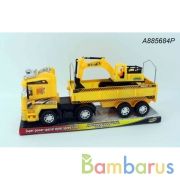 Грузовик инерц. с экскаватором в пласт. в кор.2*30шт | фото №0