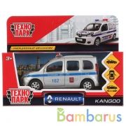 ТМ Технопарк. Машина металл "RENAULT KANGOO ПОЛИЦИЯ" 12см, открыв. двери, инерц. в кор. в кор.2*36шт | фото №0