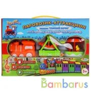 ЖЕЛЕЗНАЯ ДОРОГА "ИГРАЕМ ВМЕСТЕ" НА БАТ. СВЕТ+ЗВУК, РУССИФИЦ., 192СМ В КОР 30*20,5*7,5СМ в кор.2*24шт | фото №0