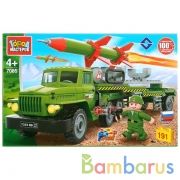 УРАЛ конструктор "Город мастеров" урал: перевозчик с ракетой, 191дет. в русс. кор. в кор.2*18шт | фото №0