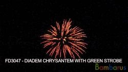 FD3047 (Шар 3") DIADEM CHRYS.W/GREEN STR.3" | фото №0